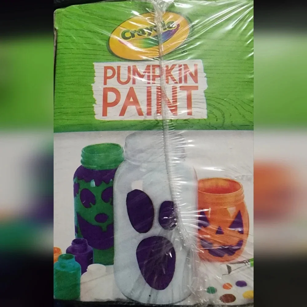 2 Pumpkin Carving Kits, 1 Push In Kit,  and A 6pc Crayola Pumpkin Paint Set
